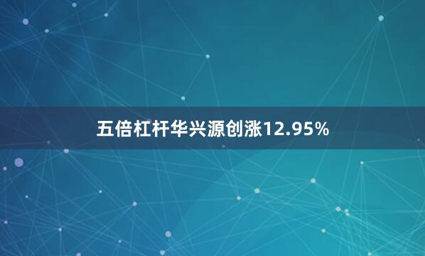 五倍杠杆华兴源创涨12.95%